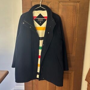 Pendleton Wool Peacoat Navy Blue Size Large